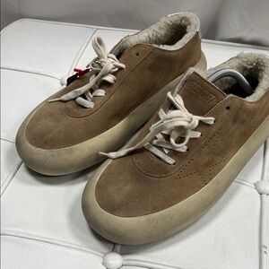 Golden Goose Brown Suede Sneakers with Cream Sole